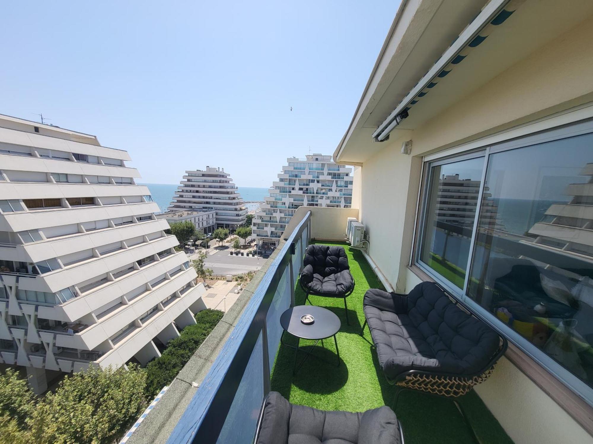 Appartement Lumineux Avec Vue Sur Mer A 50 M De La Plage Et Du Centre La Grande Motte Exterior foto